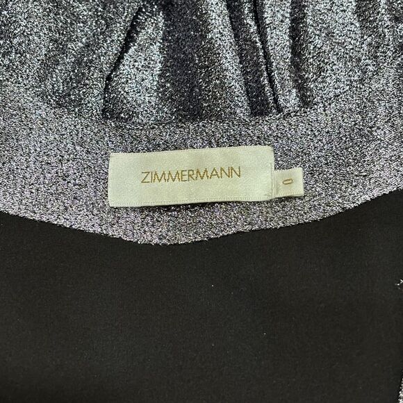 RUNWAY! $1600 Zimmermann Silk Long Dress Sz: ZIM 0 / US 4 grey - Picture 9 of 13